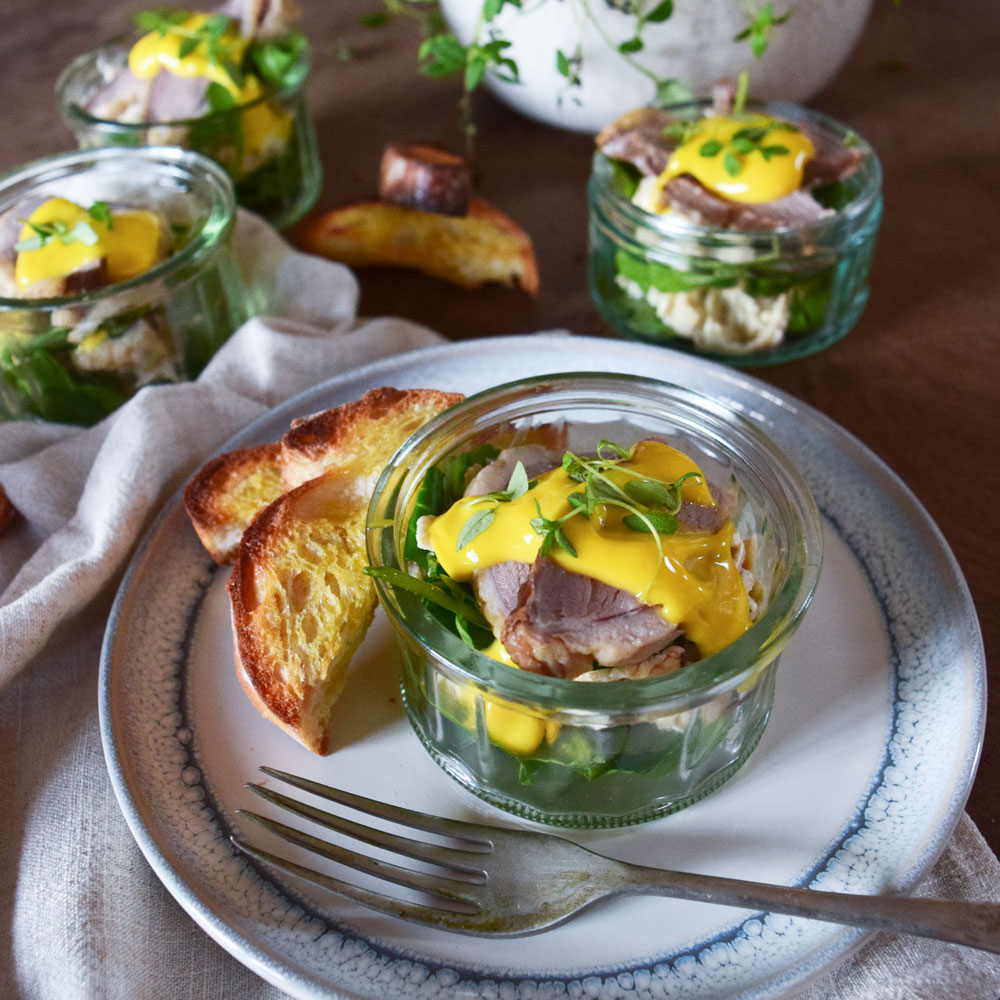 Smoked Duck, Apple & Horseradish Pots